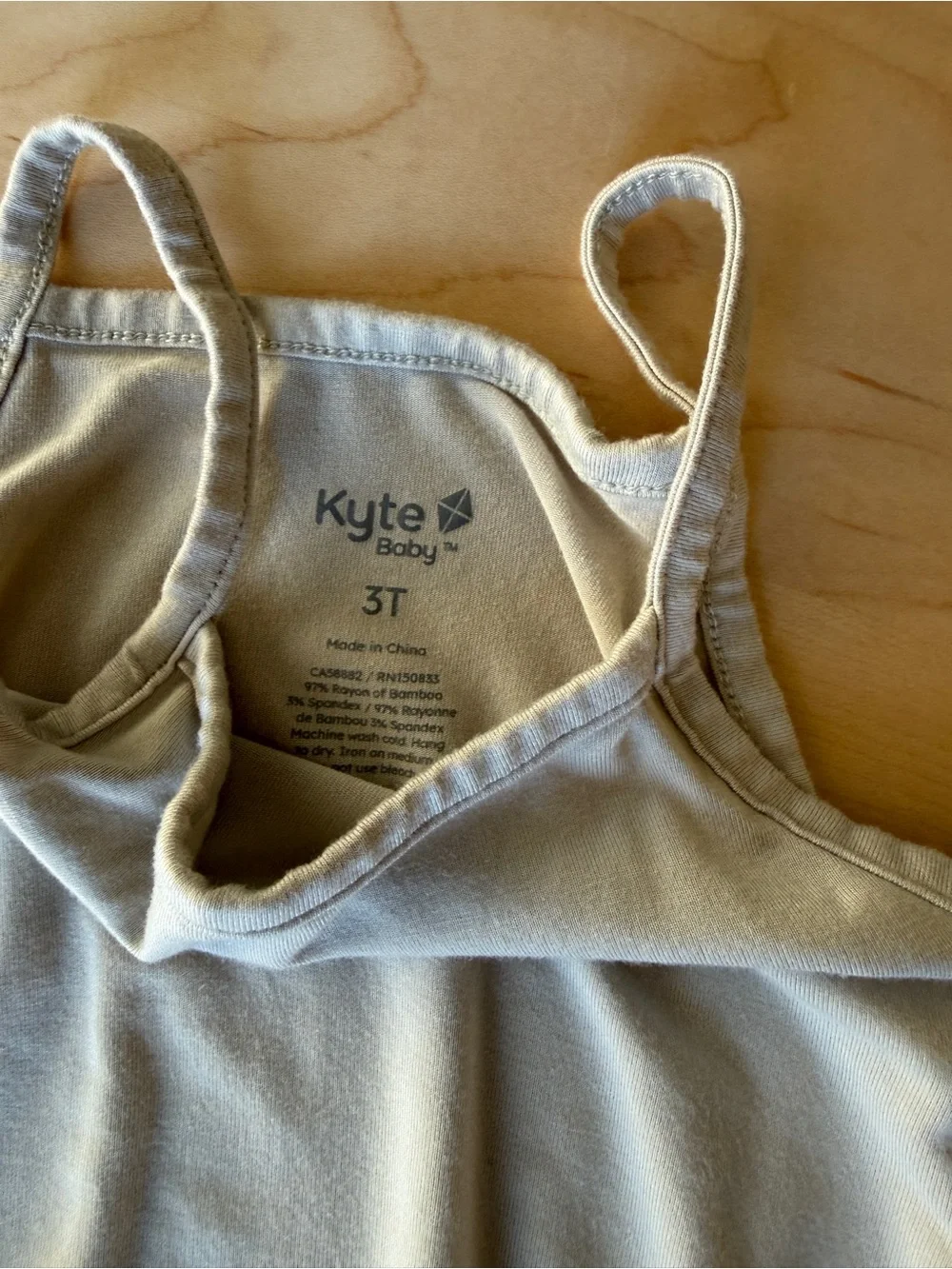 Kyte BABY Spaghetti Strap Leotard in Oat Size 3T